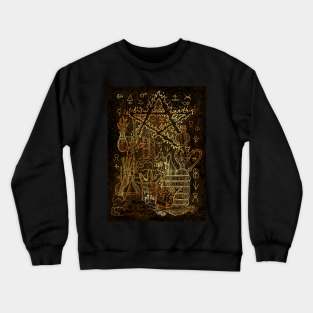 Potions and Pentagram (version 3). Mystic and occult design. Crewneck Sweatshirt